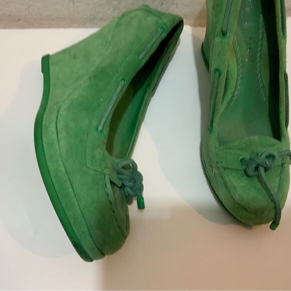 Sperry Top-Sider Jeffrey suede Green Wedges - Picture 3 of 11